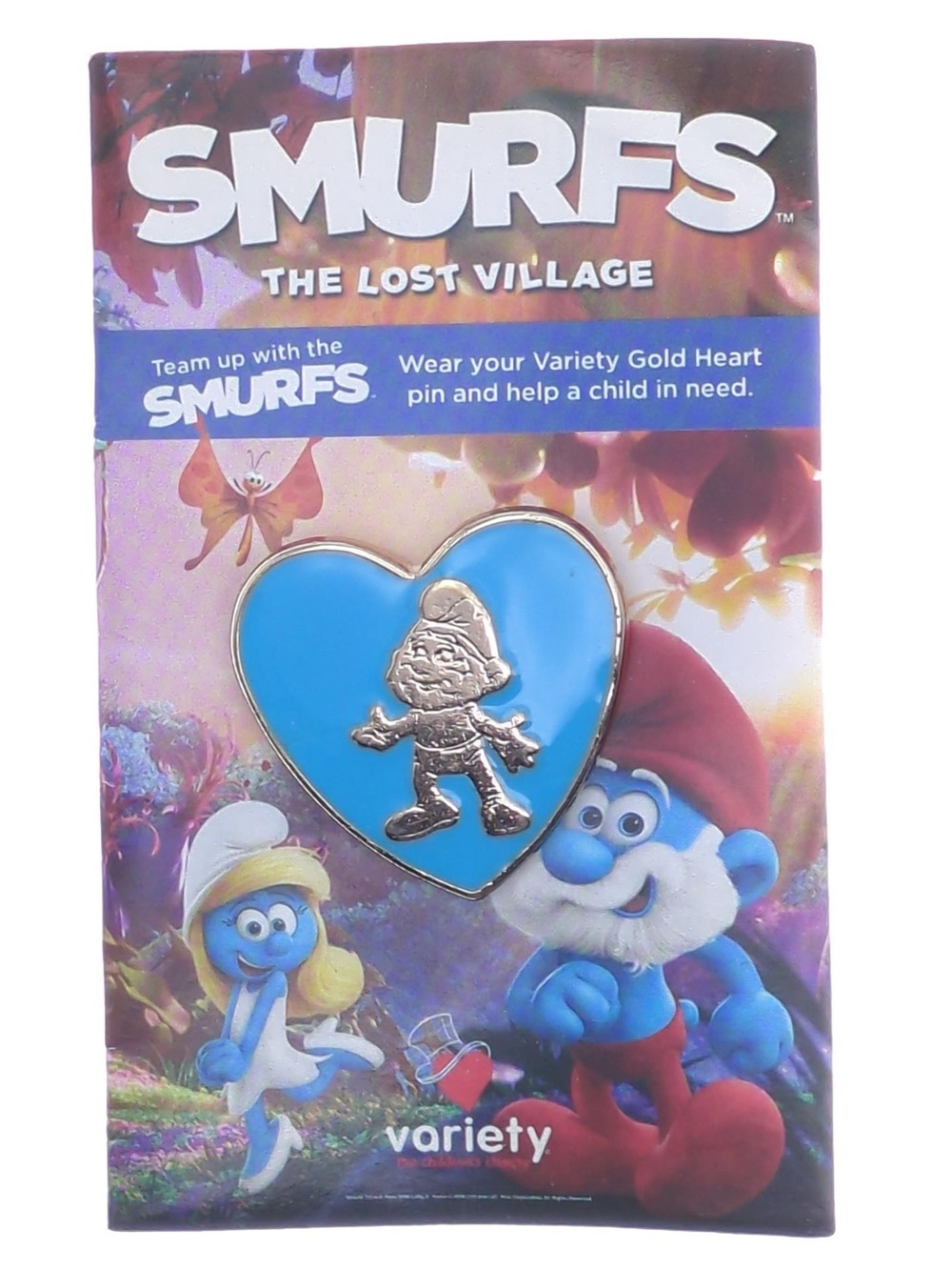 Smurfs The Lost Village Heart-Shaped Enamel Pin